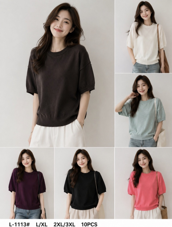 Bluzki damskie Roz L-3XL, Mix Kolor Paczka 10 szt
